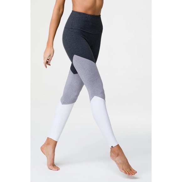 Onzie Flow High Rise Track Legging in Slate Combo - Picture 4 of 11